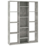 Room Divider/Book Cabinet Concrete Grey  Chipboard