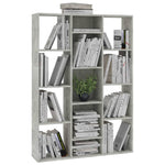 Room Divider/Book Cabinet Concrete Grey  Chipboard