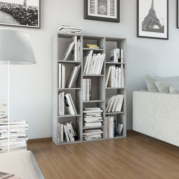  Room Divider/Book Cabinet Concrete Grey  Chipboard
