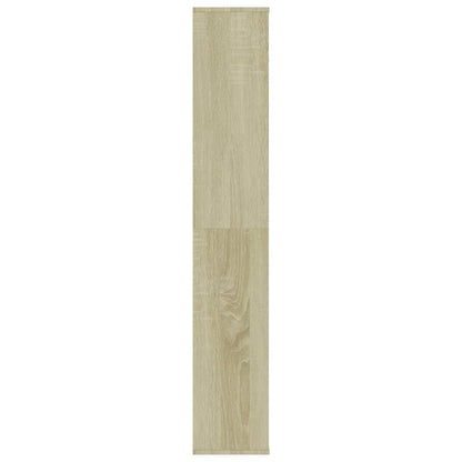 Room Divider/Book Cabinet White and Sonoma Oak Chipboard