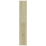 Room Divider/Book Cabinet White and Sonoma Oak Chipboard