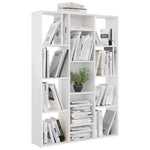 Room Divider/Book Cabinet High Gloss White Chipboard