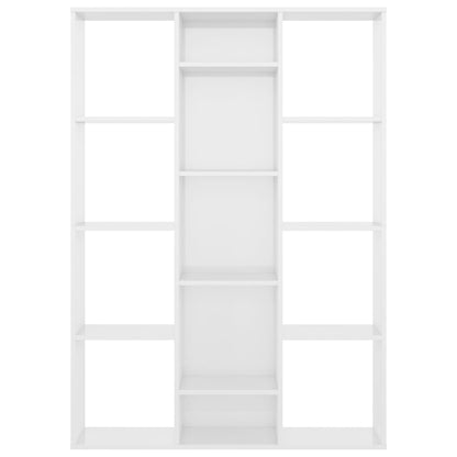 Room Divider/Book Cabinet High Gloss White Chipboard