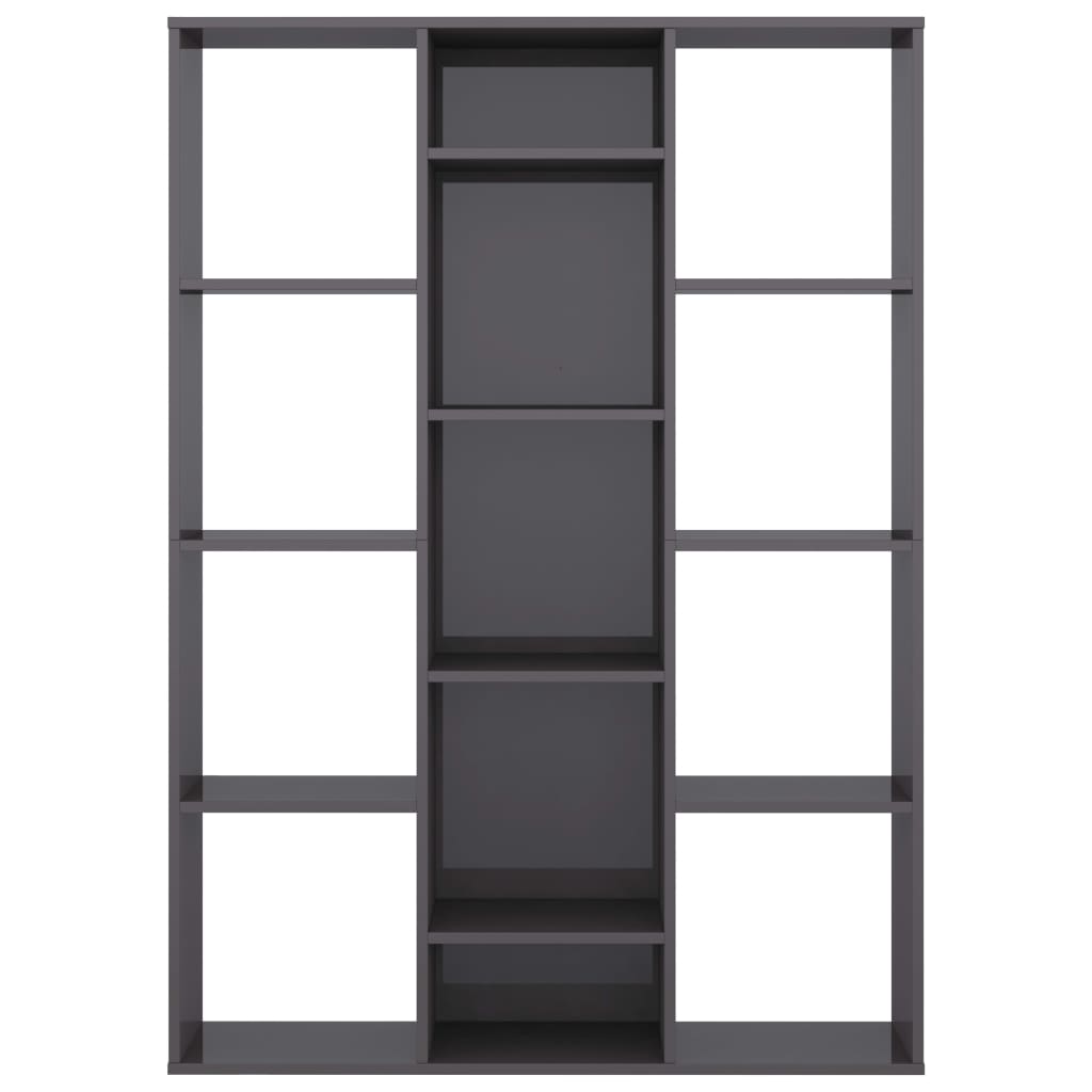 Room Divider/Book Cabinet High Gloss Grey - Chipboard