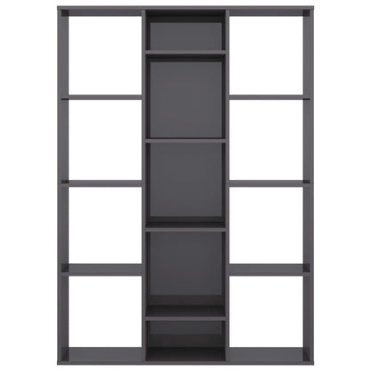 Room Divider/Book Cabinet High Gloss Grey - Chipboard