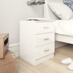 Bedside Cabinets 2 pcs High Gloss White 38x35x56 cm Chipboard