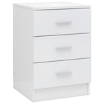 Bedside Cabinets 2 pcs High Gloss White 38x35x56 cm Chipboard