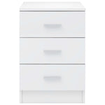 Bedside Cabinets 2 pcs High Gloss White 38x35x56 cm Chipboard