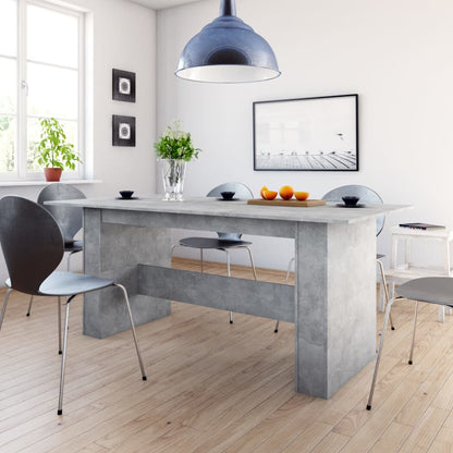 Dining Table Concrete Grey Chipboard - 180×90×76cm