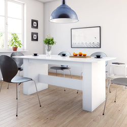 Dining Table High Gloss White- Chipboard