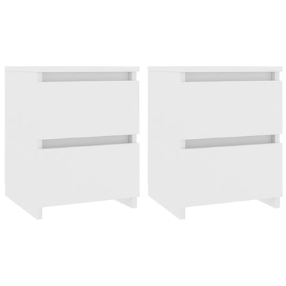 Bedside Cabinets 2 pcs White - Chipboard