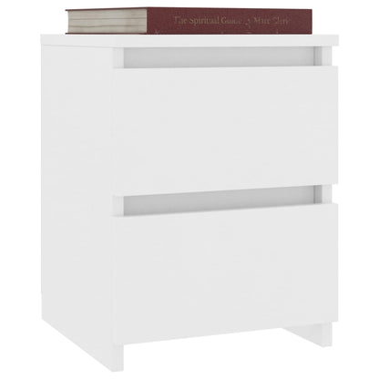 Bedside Cabinets 2 pcs White - Chipboard