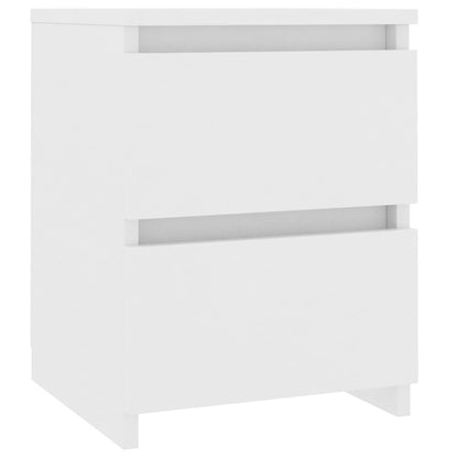 Bedside Cabinets 2 pcs White - Chipboard