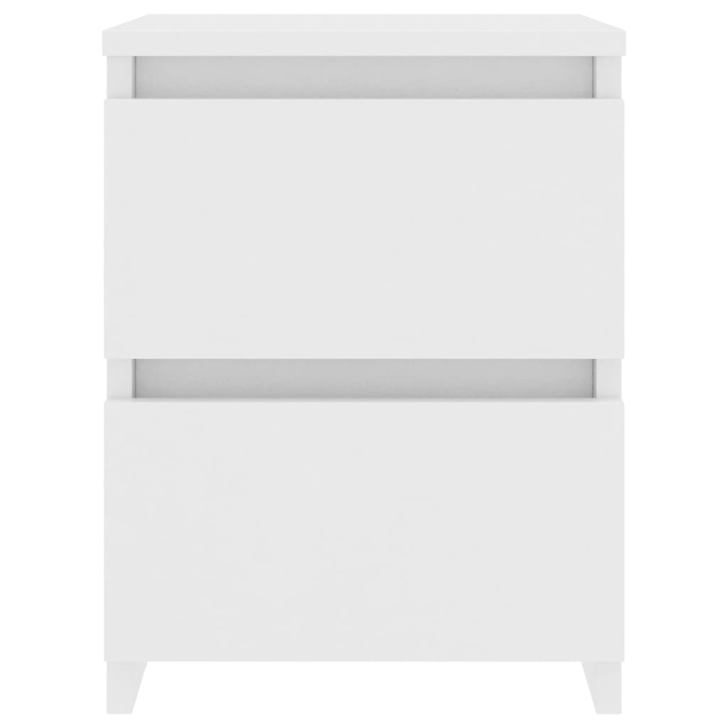 Bedside Cabinets 2 pcs White - Chipboard