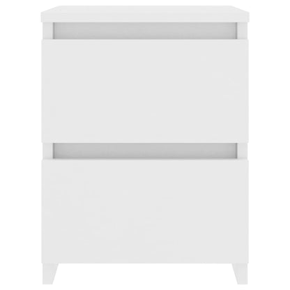 Bedside Cabinets 2 pcs White - Chipboard