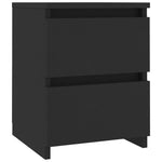 Bedside Cabinets 2 pcs Black - Chipboard
