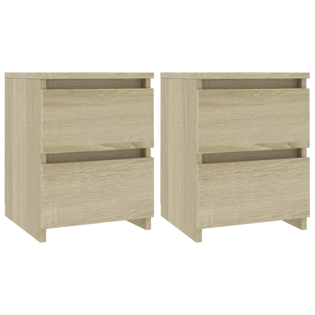 Bedside Cabinets 2 pcs Sonoma Oak Chipboard - 30×30×40cm
