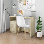 Desk with Drawers Sonoma Oak  Chipboard