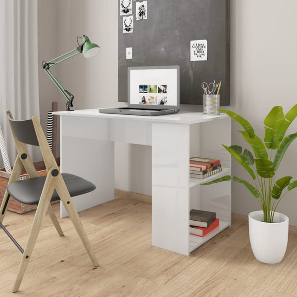  Desk High Gloss White - Chipboard