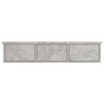 Wall-mounted Drawer Shelf Concrete Grey Chipboard