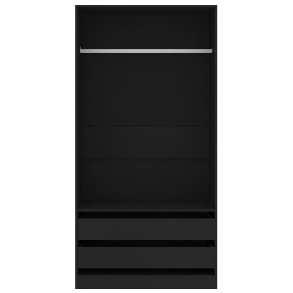 Wardrobe Black - Chipboard