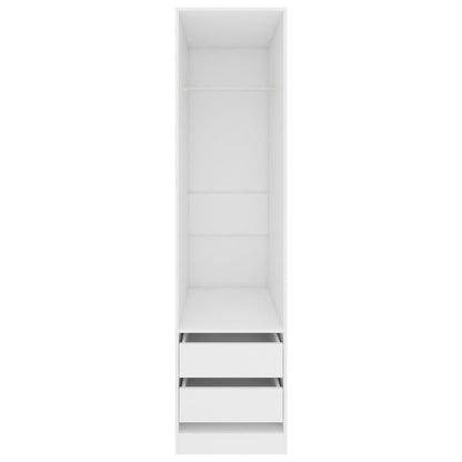 Wardrobe with Drawers White  Chipboard