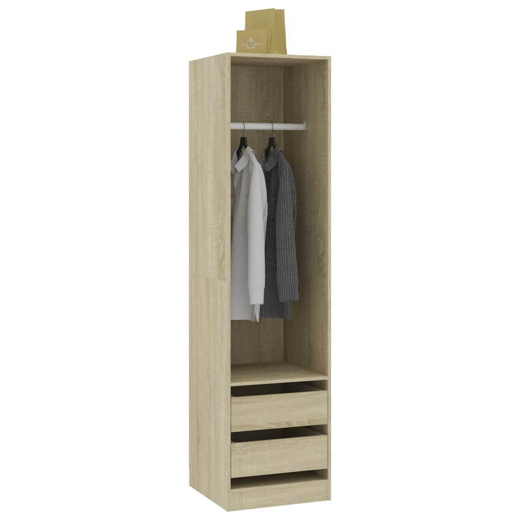 Wardrobe with Drawers Sonoma Oak Chipboard