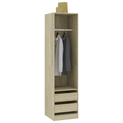 Wardrobe with Drawers Sonoma Oak Chipboard