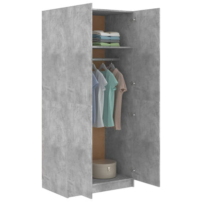Wardrobe Concrete Grey - Chipboard