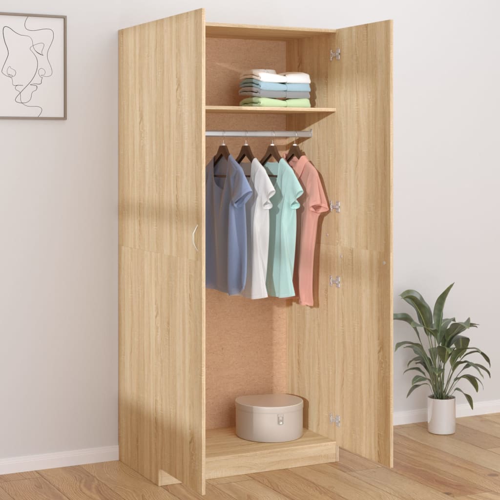 Wardrobe Oak Chipboard