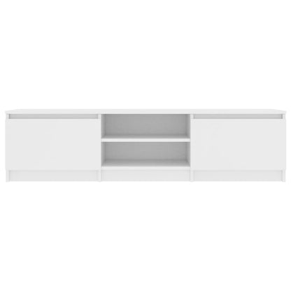TV Cabinet White Chipboard - 140×40×35.5cm