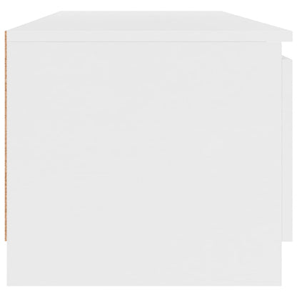 TV Cabinet White Chipboard - 140×40×35.5cm