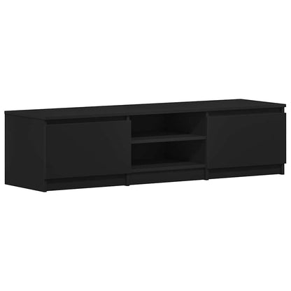 TV Cabinet Black 140cm Entertainment Unit | HomeAndLiving