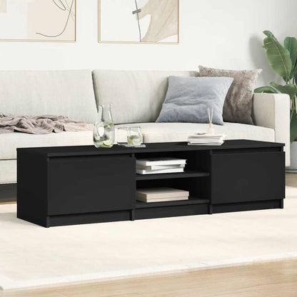 TV Cabinet Black 140cm Entertainment Unit | HomeAndLiving
