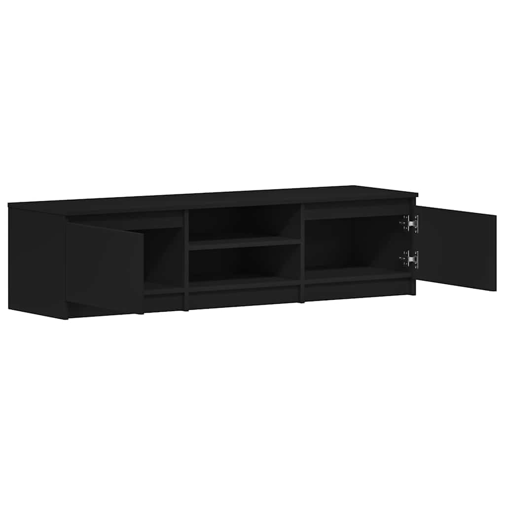 TV Cabinet Black 140cm Entertainment Unit | HomeAndLiving