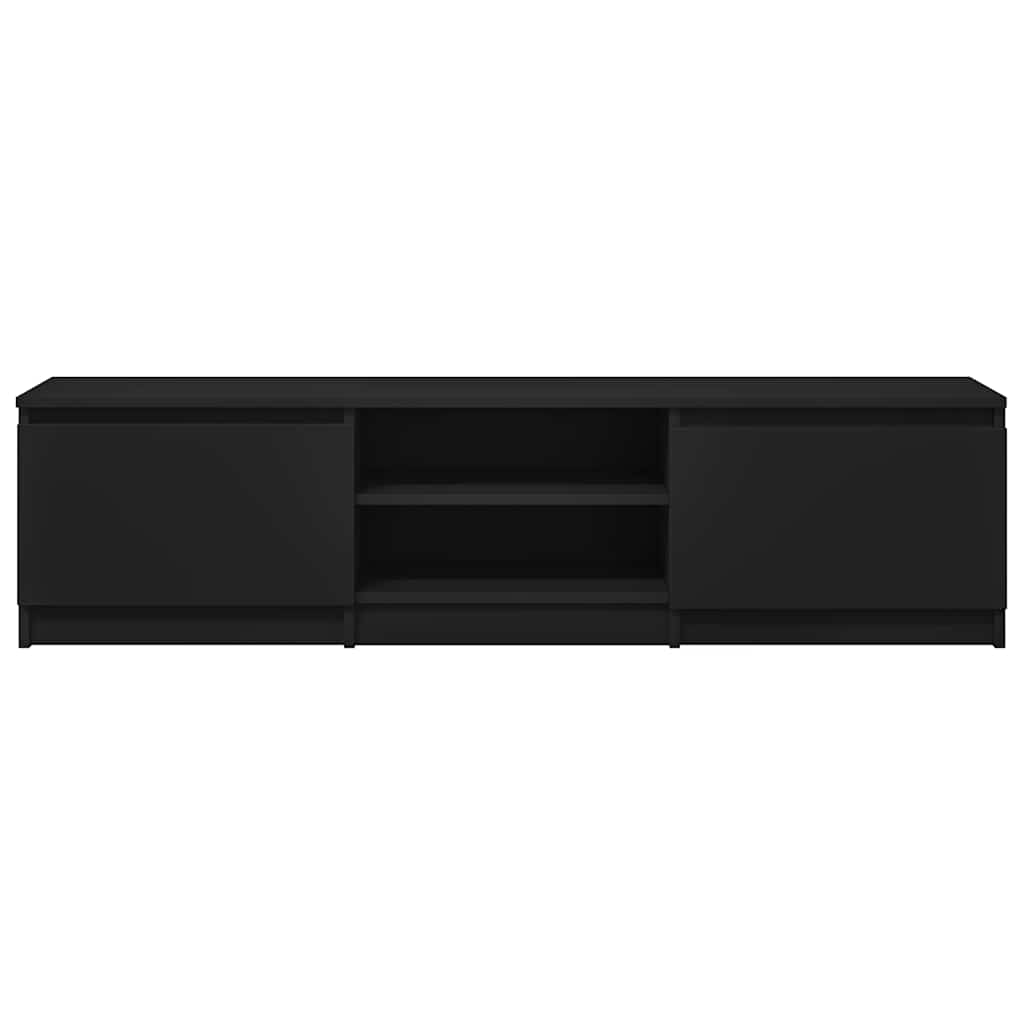 TV Cabinet Black 140cm Entertainment Unit | HomeAndLiving