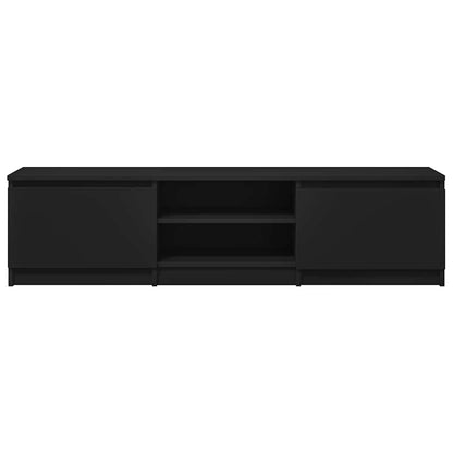 TV Cabinet Black 140cm Entertainment Unit | HomeAndLiving