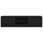 TV Cabinet Black 140cm Entertainment Unit | HomeAndLiving