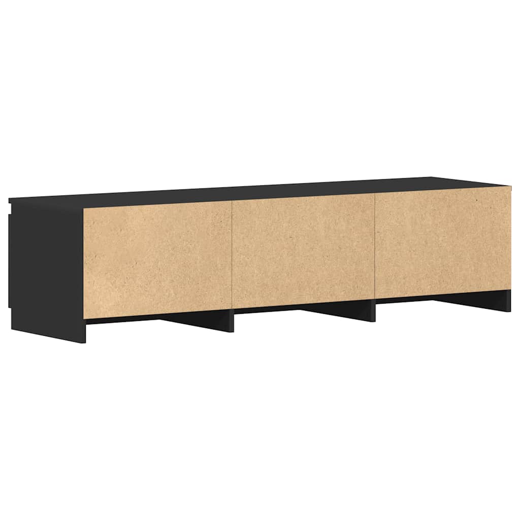 TV Cabinet Black 140cm Entertainment Unit | HomeAndLiving