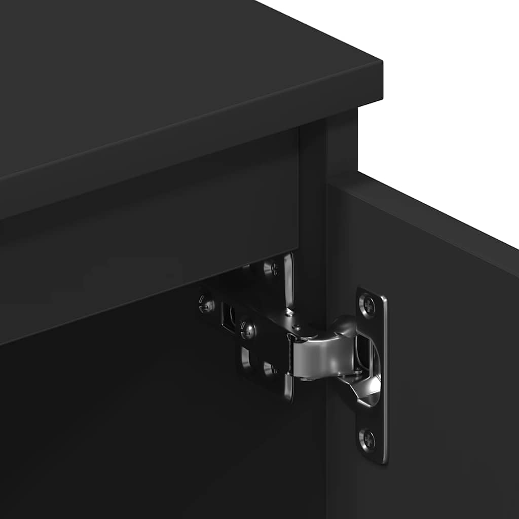 TV Cabinet Black 140cm Entertainment Unit | HomeAndLiving