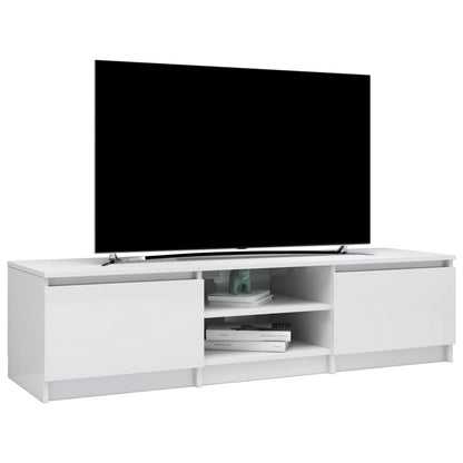 TV Cabinet High Gloss White, Chipboard