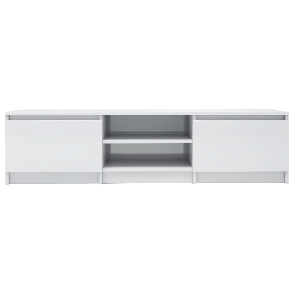 TV Cabinet High Gloss White, Chipboard