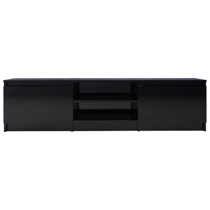 TV Cabinet High Gloss Black, Chipboard
