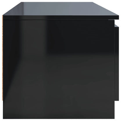 TV Cabinet High Gloss Black, Chipboard