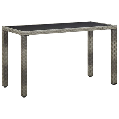 5 Piece Outdoor Dining Set with Cushions Poly Rattan Grey - 123×60×74cm