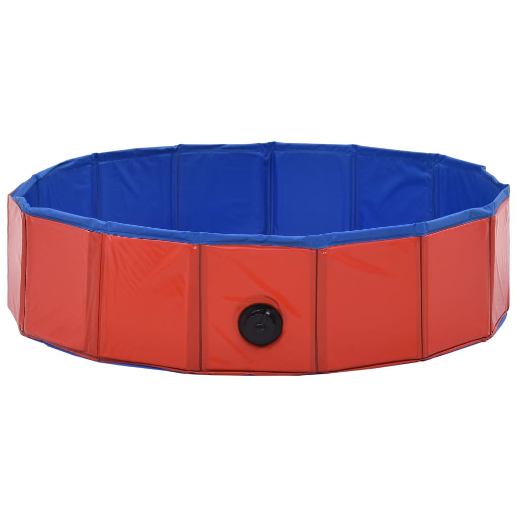 Foldable Dog Swimming Pool Red PVC S
