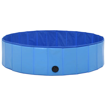 Foldable Dog Swimming Pool Blue PVC XXL