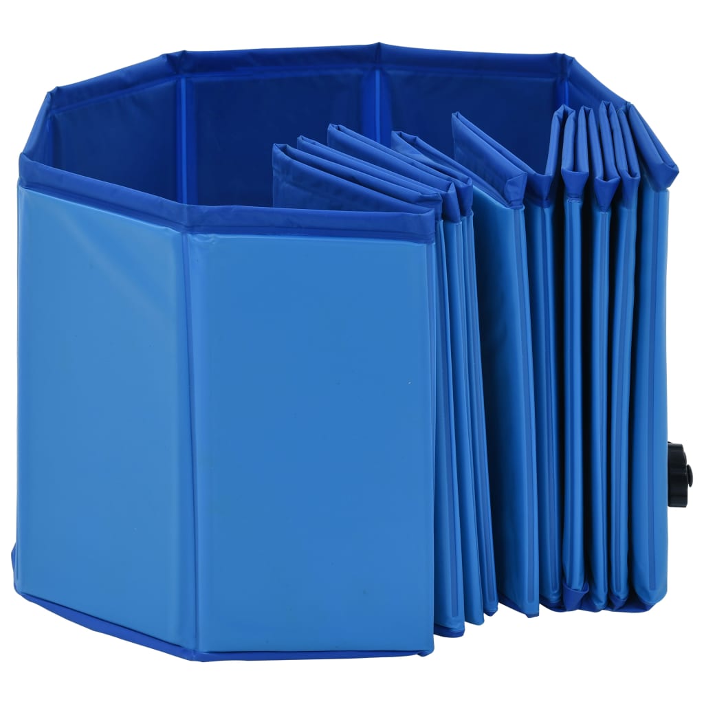 Foldable Dog Swimming Pool Blue PVC XXL