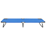 Folding Camping Cot Blue Steel