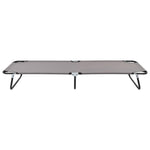 Folding Camping Cot Grey Steel